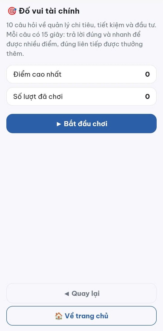 Đố vui tài chính
